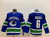 Youth Canucks 6 Boeser Blue Adidas Jersey,baseball caps,new era cap wholesale,wholesale hats